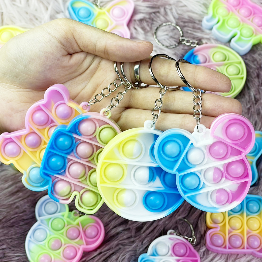 🌈ป๊อปอิท🌈พวงกุญแจป๊อบอิท pop it📌สุ่มลาย ห้อยกระเป๋า ห้อยกุญแจ พวงกุญแจซิลิโคน