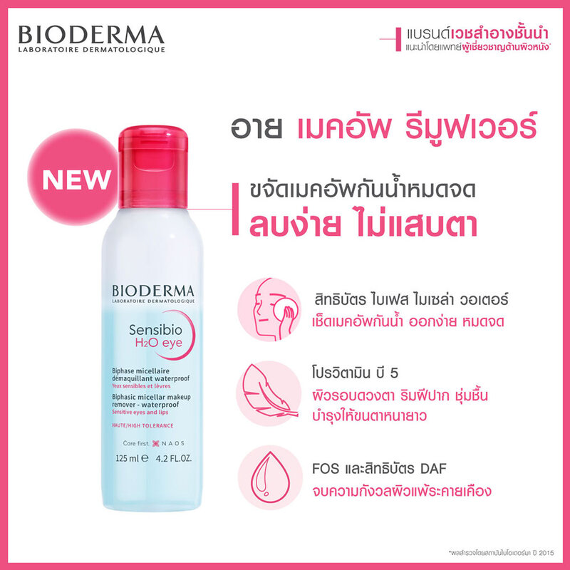 Bioderma Sensibio H2O Eye Remover 125 ml.
