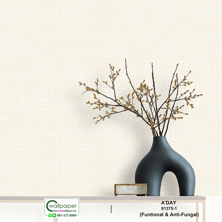 วอลเปเปอร์ลายผ้าสีครีม No.81375-1