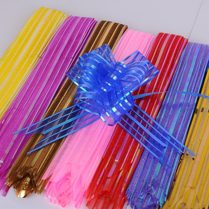 🎁โบว์รูด ริบบิ้นรูด🎀Large size🎉(เงาพิเศษ) 50mm📌สินค้าเลือกสี✔️พร้อมส่งในไทย โบว์ติดของขวัญ DIY