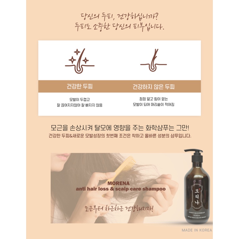 Morena Anti Hair & Scalp Care Loss Shampoo 500 ml.