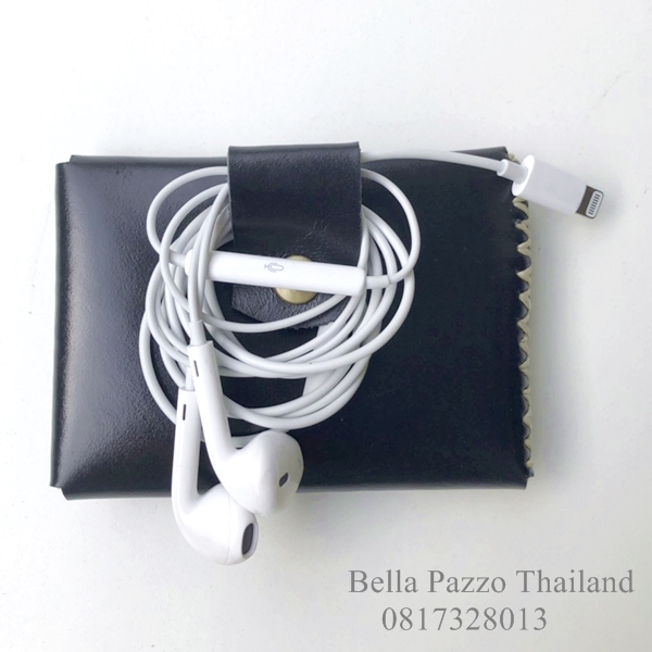 ที่ใส่นามบัตร เงิน สายหูฟัง หนังแท้ ทำมือ name card, earphone wire, money bag Genuine leather Handmade