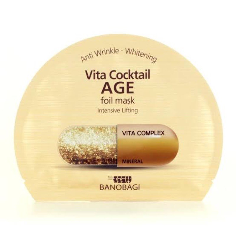 BANOBAGI Vita Cocktail Foil Mask (สีทอง Age)