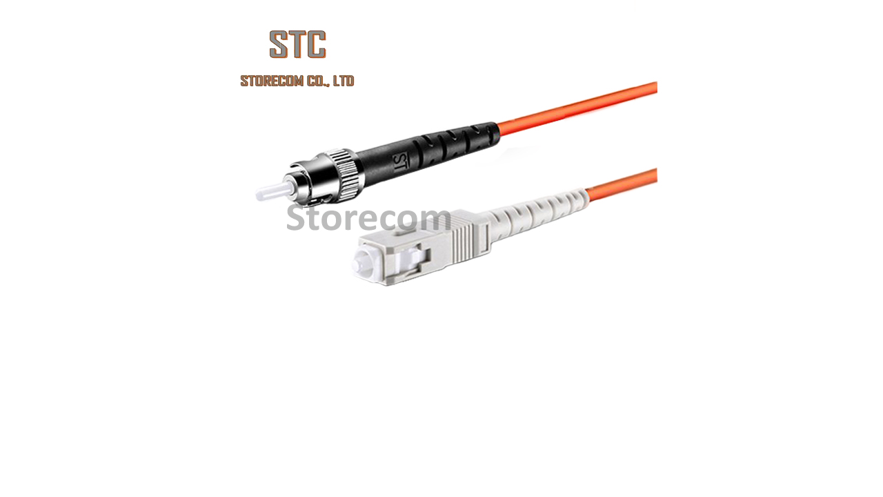 ST-SC Fiber optic patch cord OM2, 50/125μm, Simplex 3.0 mm jacket LSZH
