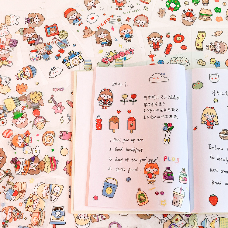 🌈สติกเกอร์พลาสติกใส⭐อักษรอังกฤษ วัน-เดือน 6.5x1 cm ( แพ็ค 12 แผ่น 12 ลาย ) ราคา 5 บาท/แพ็ค✔️พร้อมส่ง Ohwowshop สติ๊กเกอร์ สวยงาม DIY เครื่องเขียน