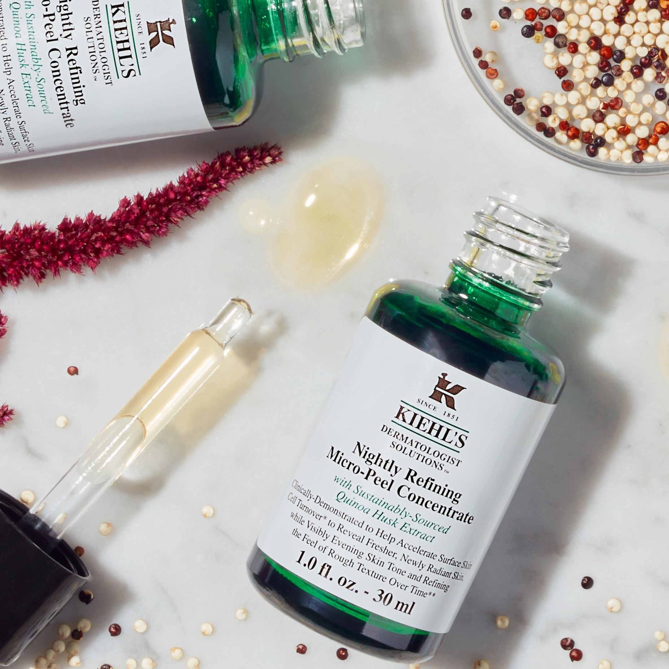 Kiehl's Quinoa Serum (Nightly Refining Micro-Peel Concentrate) 30 ml.(Tester ตัวเต็ม No Box)