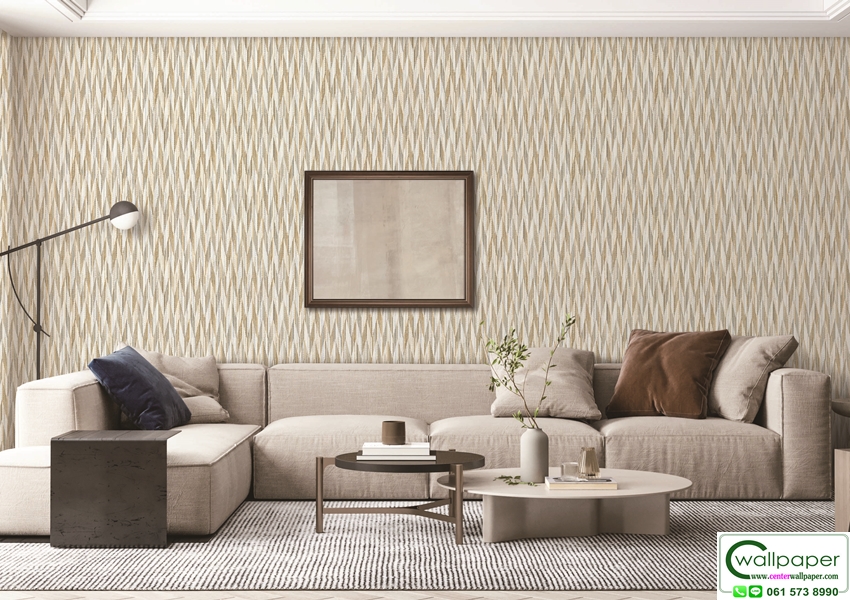 วอลเปเปอร์โมเดิร์นกราฟฟิค สีเทาเงินปนสีทอง NO.TE2410-4