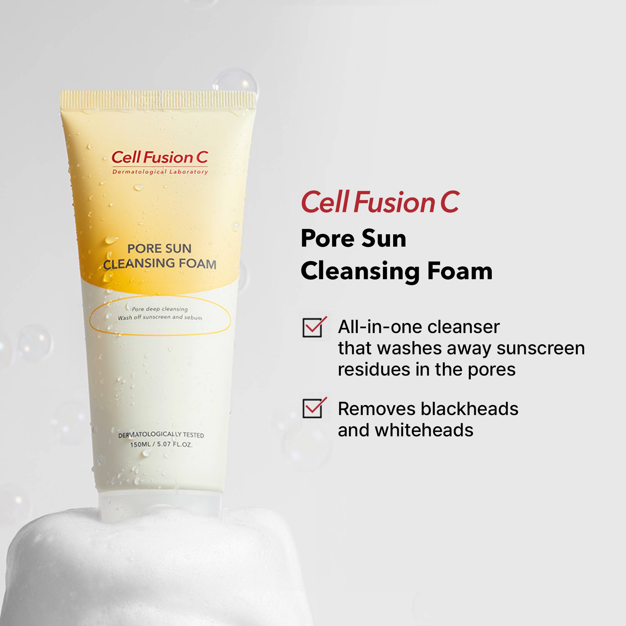 Cell Fusion C Pore Sun Cleansing Foam 150 ml.
