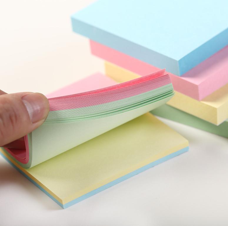 🔥มีแพ็คเกจ🔥กระดาษโน๊ตกาวในตัว 100แผ่น ขนาด 7.6x7.5 cm✔️พร้อมส่งในไทย กระดาษบันทึก Sticky note