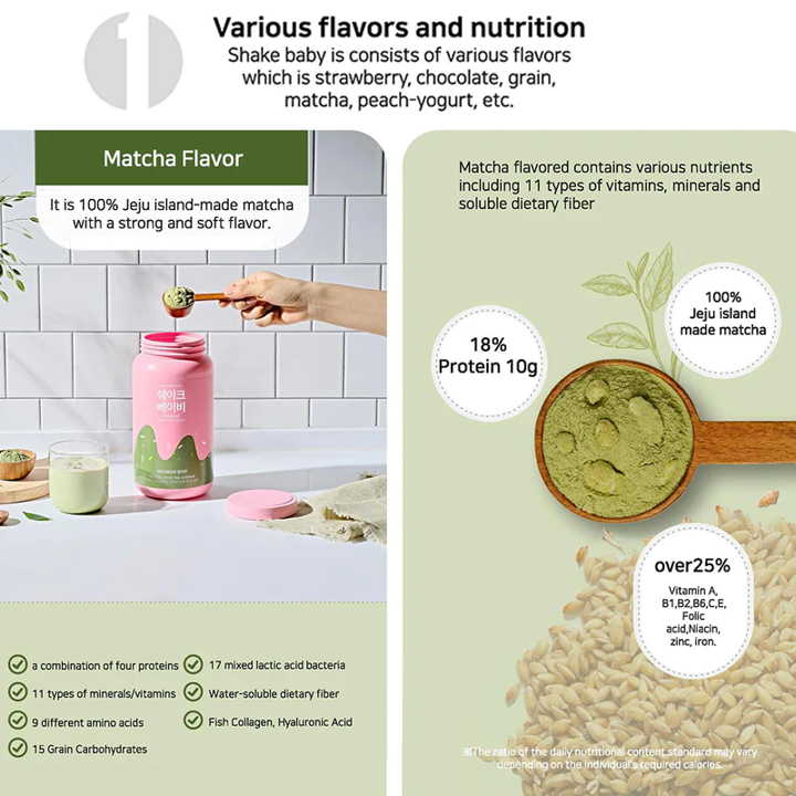 Shake Baby Protein Diet 750 g. #Matcha Flavor