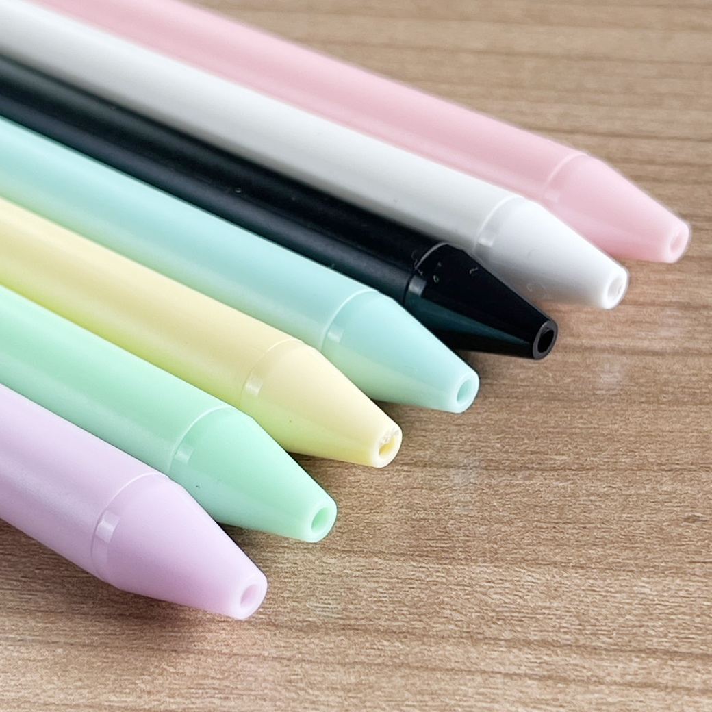 🖤ปากกาลูกลื่นด้ามสี Pastel🖤ไส้สีดำ 0.5 📌เลือกสี✔️พร้อมส่งในไทย ปากกาเจล แบบกด ปากกากด