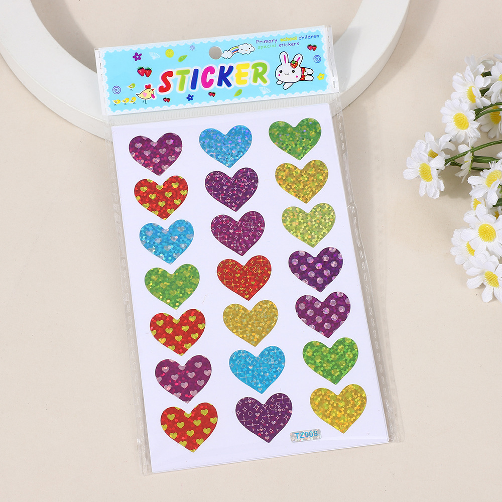 🌟1แพ็คมี 10แผ่น🩷สติกเกอร์🌟วิบวับ💛สติกเกอร์หัวใจ📌เลือกแบบ✔️พร้อมส่งในไทย sticker DIY ของปัจฉิม วาเลนไทน์