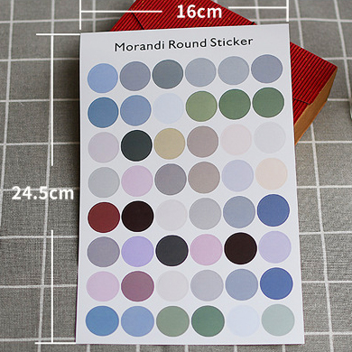 สติ๊กเกอร์เฉดสีวงกลม ตกแต่งไดอารี่ 16*24 / 21*15cm 2 บาท/ชิ้น ✔️พร้อมส่ง (🧩เลือกลาย) Ohwowshop (Z8)