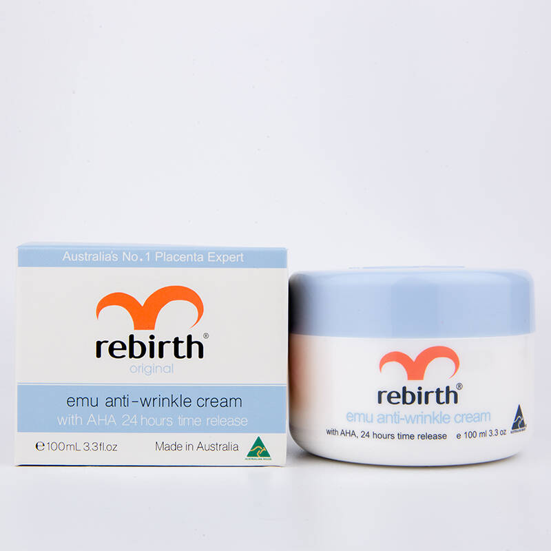 Rebirth Emu Anti-Wrinkle Cream with AHA 24 Hours Time Release 100 ml.