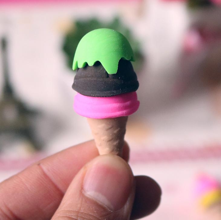 ยางลบไอศครีมโคนหลากสี ชิ้นละ 4บาท ✔️พร้อมส่ง (🎲สุ่มลาย) Ohwowshop