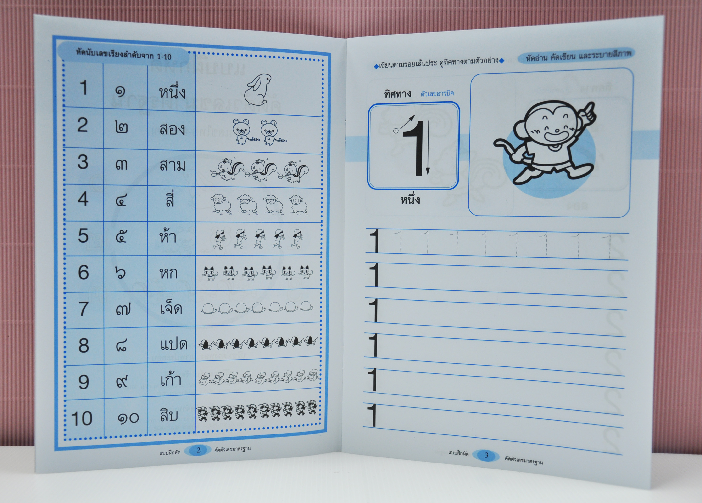 แบบฝึกหัดคัดตัวเลขมาตรฐาน (ไทย-อารบิก)