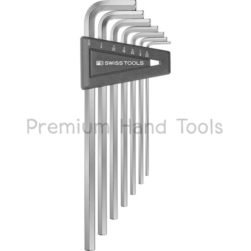 หกเหลี่ยมชุด PB Swiss Tools หัวตัด ยาว รุ่น PB 214ZH (7 ตัว/ชุด) เบอร์ 3/32 - 5/16 นิ้ว