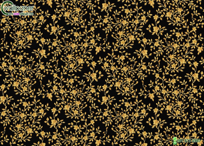 versace wallpaper ลายดอกไม้สีทองพื้นสีดำ