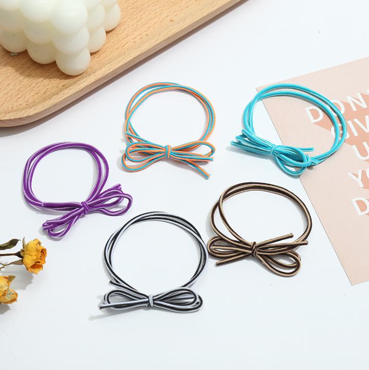 🌈ยางยืดรัดผมสายทูโทนหลากสี ชิ้นละ 2 บาท ✔️พร้อมส่ง Ohwowshop หนังยางรัดผมเกาหลี ยางรัดผมไสต์เกาหลี