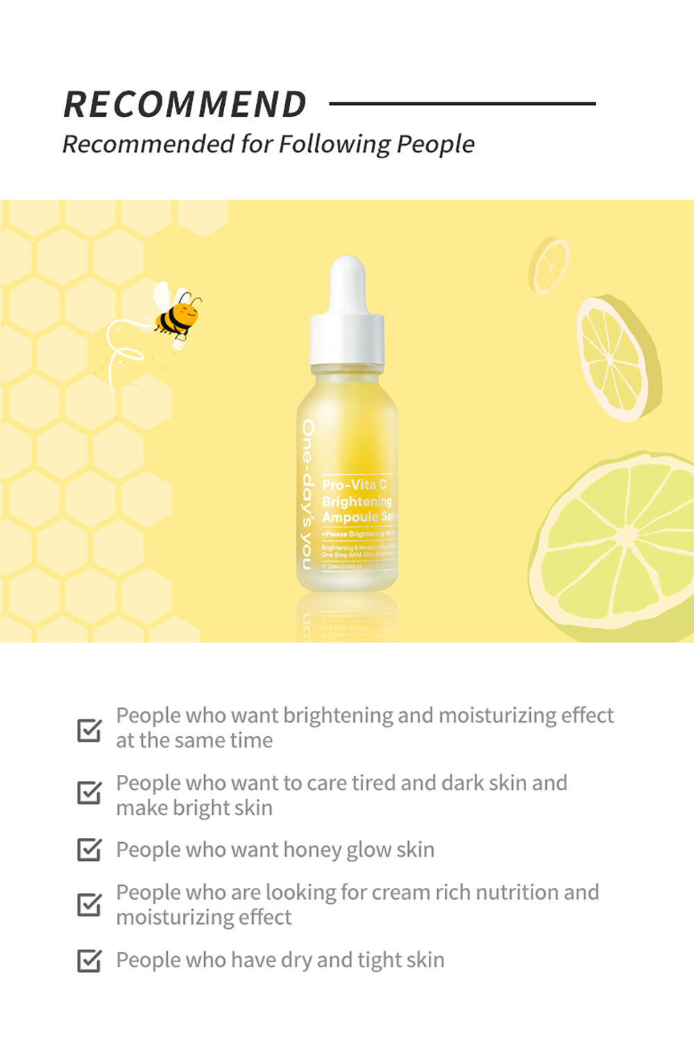 One-day's you Pro-Vita C Beightening Ampoule Serum 30 ml.