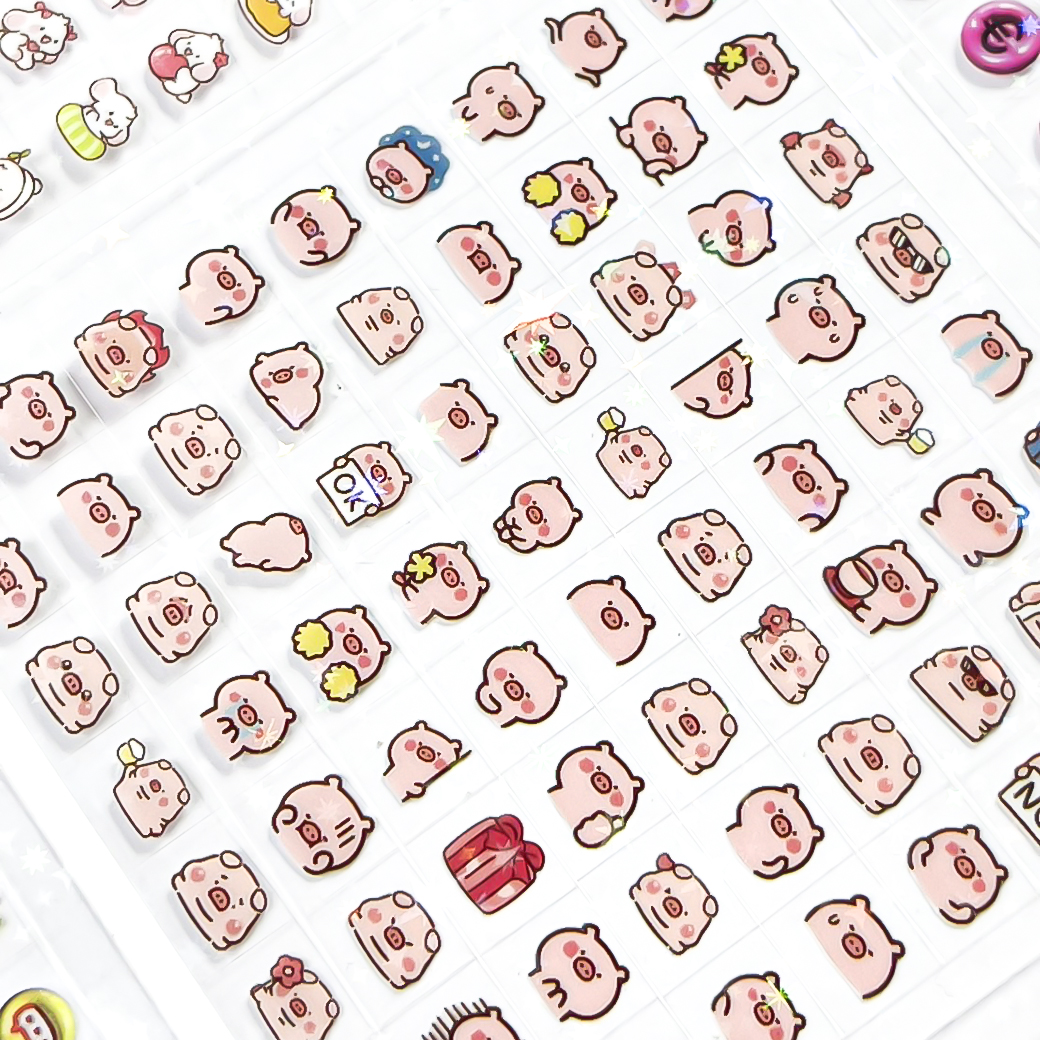 💖สติ๊กเกอร์ใสลายน่ารัก💖สติ๊กเกอร์ตกแต่งไดอารี่ แพลนเนอร์📌คละลาย✅ร้านไทยพร้อมส่ง สติกเกอร์ใสการ์ตูนใบน่ารัก