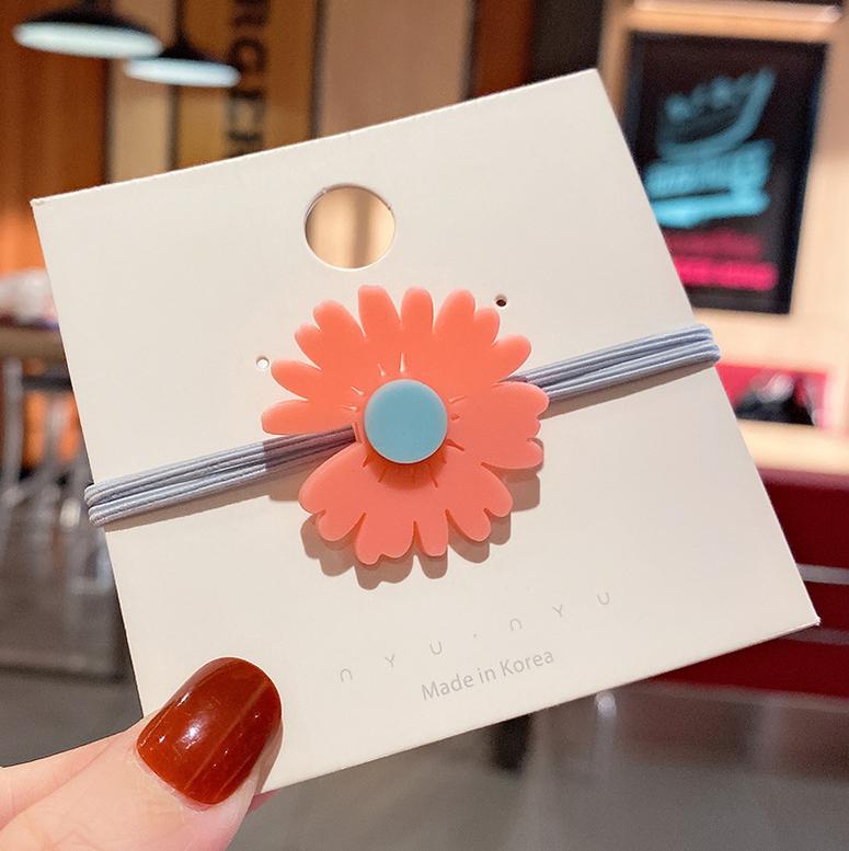 🌈🌼ยางรัดผมดอกเดซี่ยางหลากสี ชิ้นละ 2 บาท( คละสี )✔️พร้อมส่ง Ohwowshop ยางยืด ยางมัดผม ยางยืดรัดผมเกาหลี ยางรัดผม