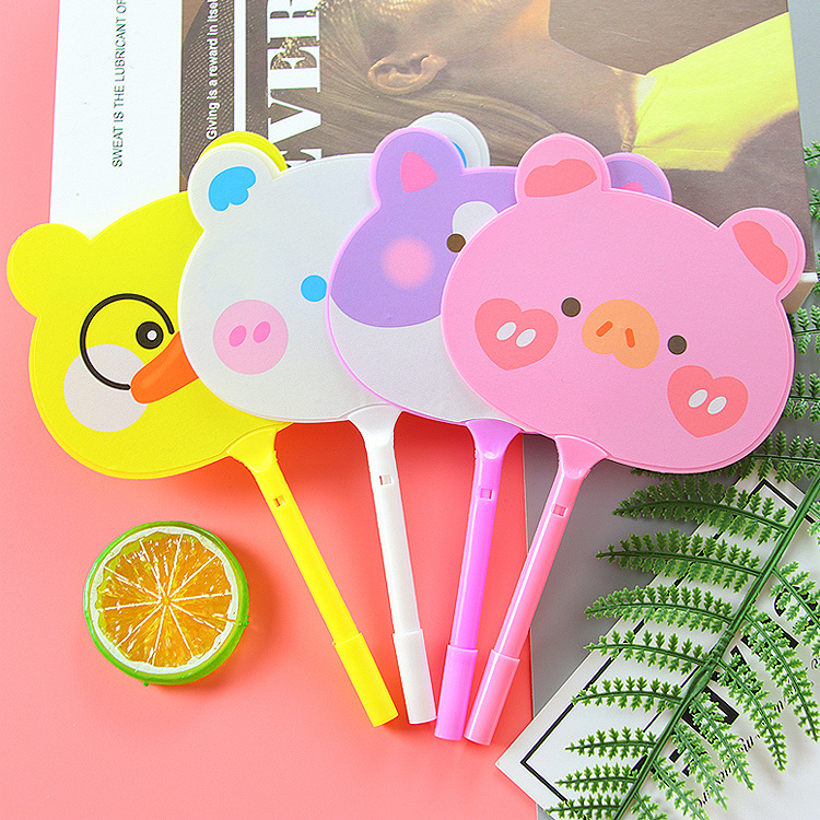 🐱ปากกาพัดลูกลื่น🐻ลายการ์ตูน หูสัตว์หลากสี ไส้สีน้ำเงิน 0.5 ราคา 4 บาท/ด้าม✅พร้อมส่ง Ohwowshop ปากกา เครื่องเขียน ลูกลื่น