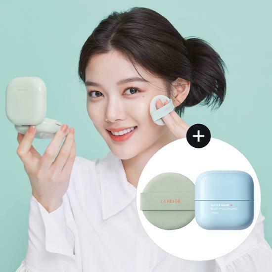 Laneige Neo Cushion Matte 21N + Blue Hyaluronic Cream + Puff Set