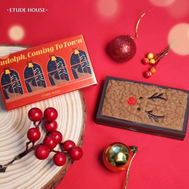 Etude House Rudolph Coming To Town Play Color Eyes Mini #01 The Red-Nosed Reindeer