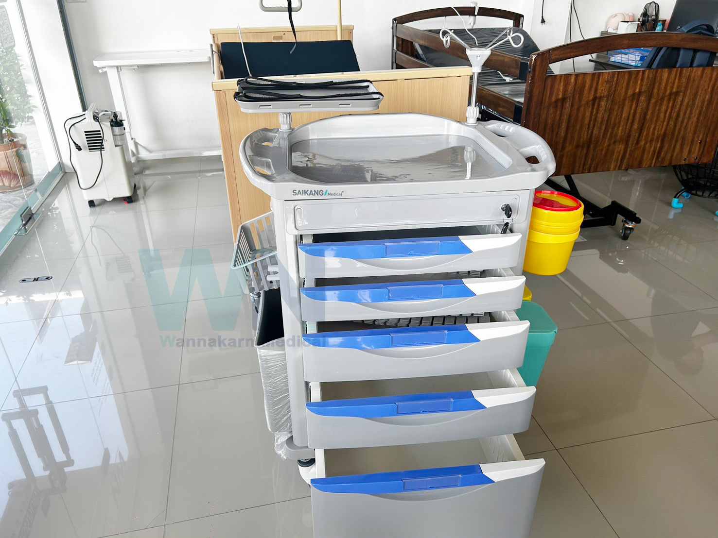 รถเข็นช่วยชีวิตฉุกเฉิน Emergency Trolley SKR054-ET7A