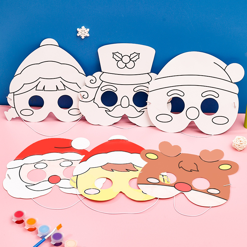 🎀🎄หน้ากาก รูปทรงการ์ตูน🎄🎀ระบายสี ลายการ์ตูนคริสมาส📌เลือกเลย สินค้าเริ่มต้นที่ 3 บาท✅พร้อมส่งOhwowshop อุปกรณ์ สี ศิลปะ เครื่องเขียน