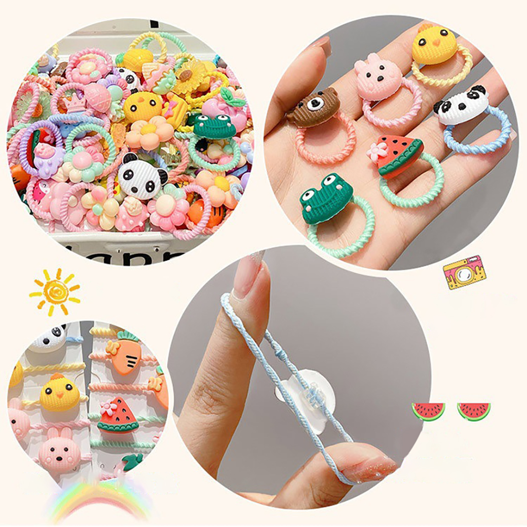 🌈ยางรัดผมจิ๋ว🌈🩷ตัวการ์ตูน แฟนซี💙เส้นละ 1 บาท🧡สุ่มลายตามแบบ✔️พร้อมส่งในไทย กิ๊ฟช็อป ยางผูกผม ยางมัดผม หนังยางรัดผม