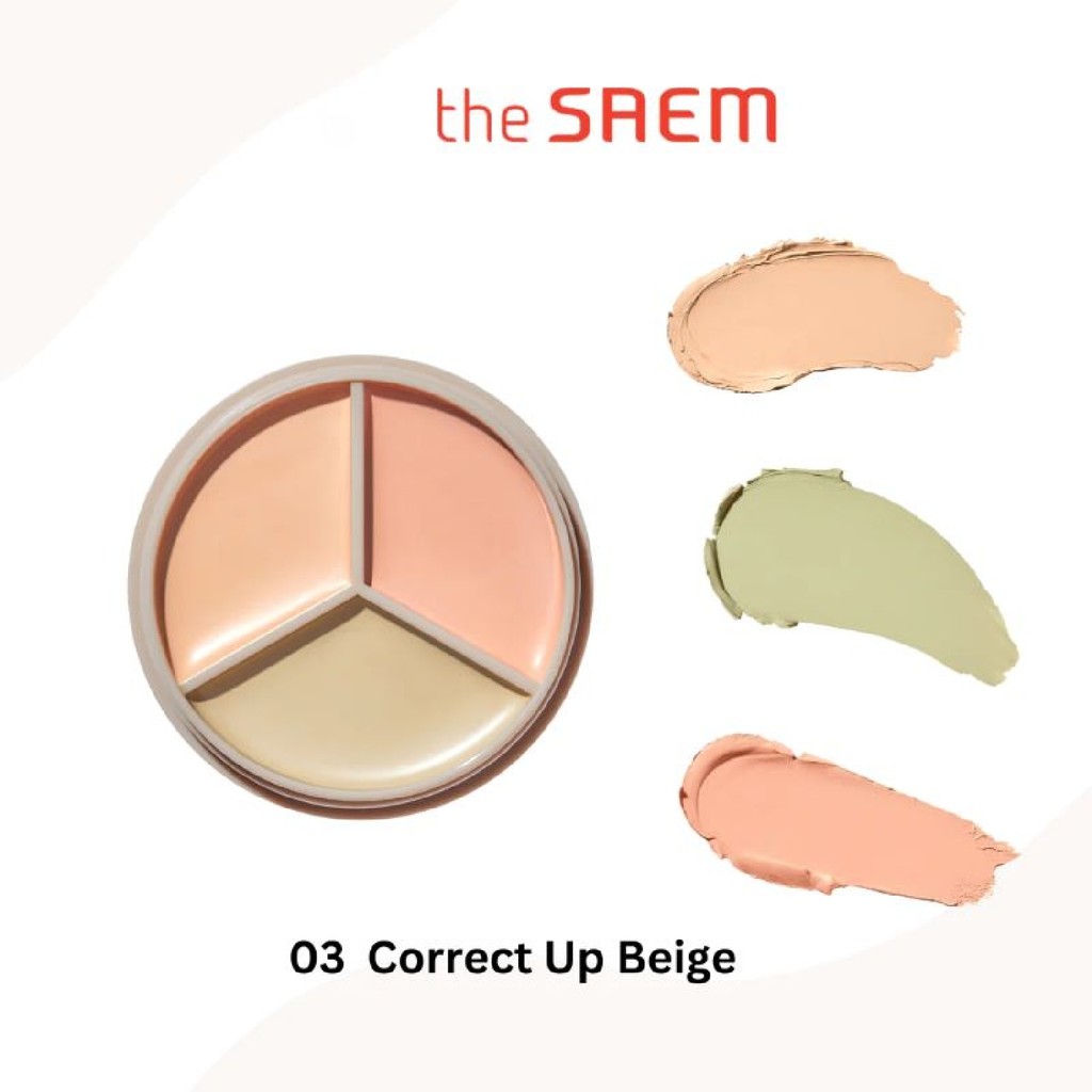 The Saem Cover Perfection Triple Pot Concealer 4.5 g. #03 Correct Up Beige