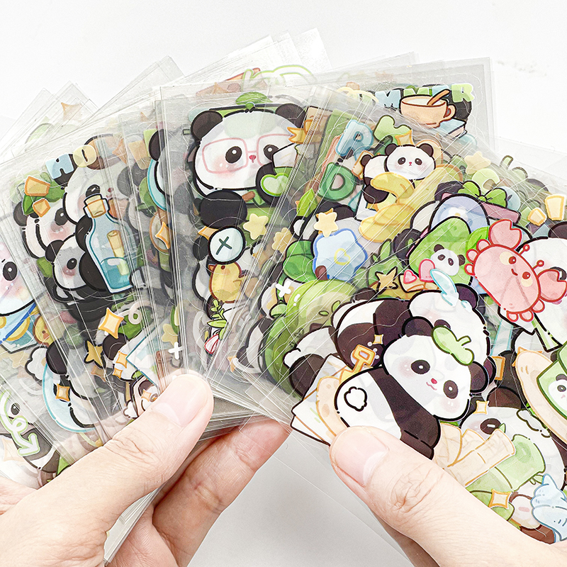 🔥ยกแพ็ค🔥สติ๊กเกอร์ลายการ์ตูน พลาสติกใส 📌คละตามแบบ✅พร้อมส่งในไทย สติกเกอร์ ตกแต่งDIY stikker