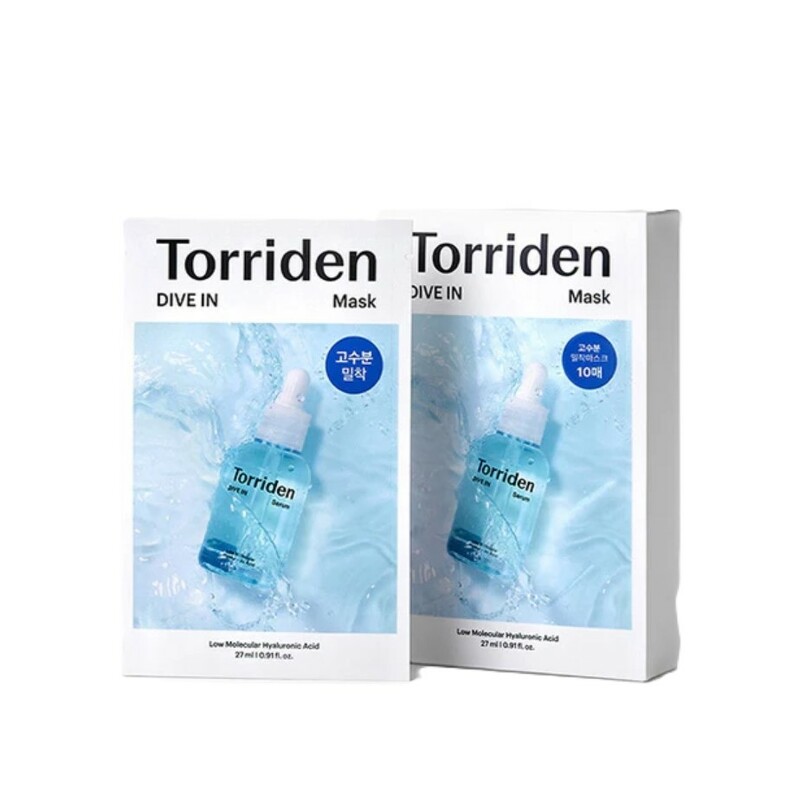 Torriden Dive In Low Molecular Hyaluronic Acid Beauty Mask 27 ml. / 1 กล่อง 10 แผ่น