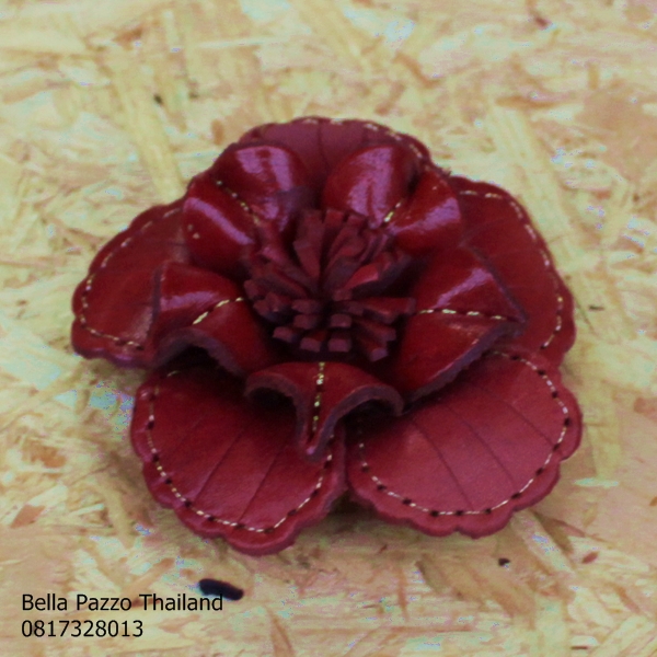 Magnet แม็กเน็ต (แม่เหล็ก) ดอกบานบุรีหนังแท้ ทำมือ แฮนด์เมด