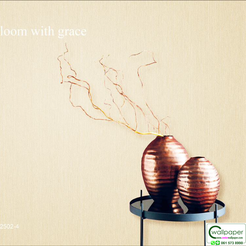 วอลเปเปอร์สีน้ำตาลอ่อน มีกลิตเตอร์สีทอง No.DCG2502-4