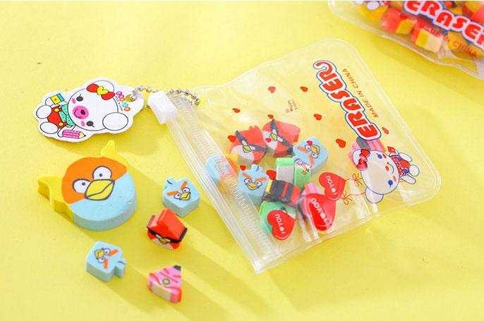 ยางลบถุงซิบ [คละลาย] ชิ้นละ 10 บาท Ohwowshop