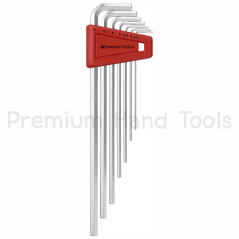 PB Swiss Tools PB 211H-6 ประแจหกเหลี่ยมชุด หัวตัด ยาว เบอร์ 1.5-6 มิล 7 ตัวชุด