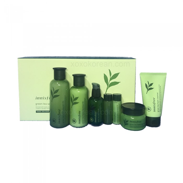 Innisfree Green Tea Special Skin Care Set 7 Items (Travel Exclusive สูตรใหม่ EX)