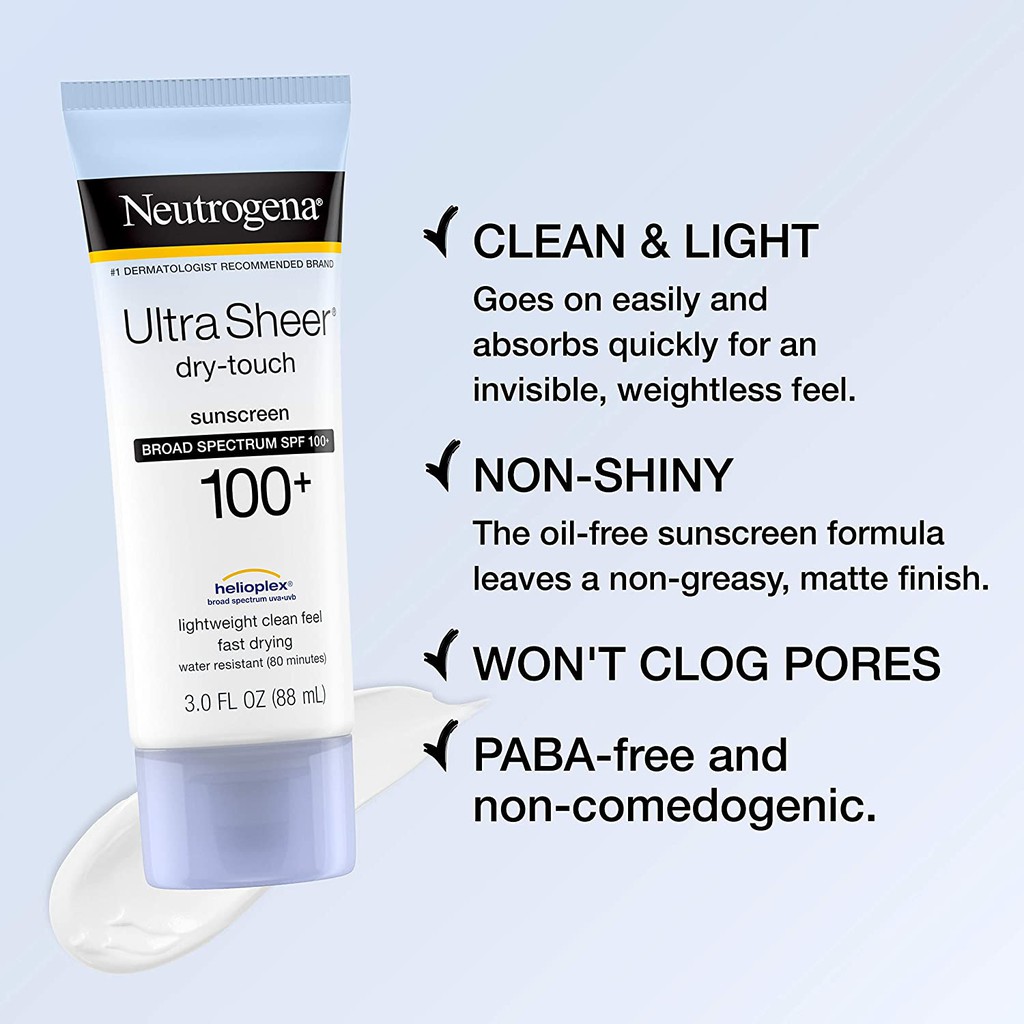 Neutrogena Ultra Sheer Dry-Touch Sunscreen SPF100+ 147ml.