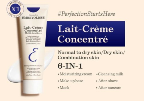 Embryolisse Lait Cream Concentrated Moisturizer Make-up Primer Moisturizing Mask 75 ml.