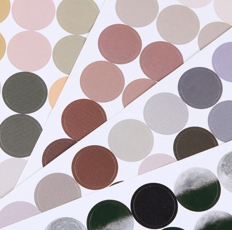 สติ๊กเกอร์เฉดสีวงกลม ตกแต่งไดอารี่ 16*24 / 21*15cm 2 บาท/ชิ้น ✔️พร้อมส่ง (🧩เลือกลาย) Ohwowshop (Z8)