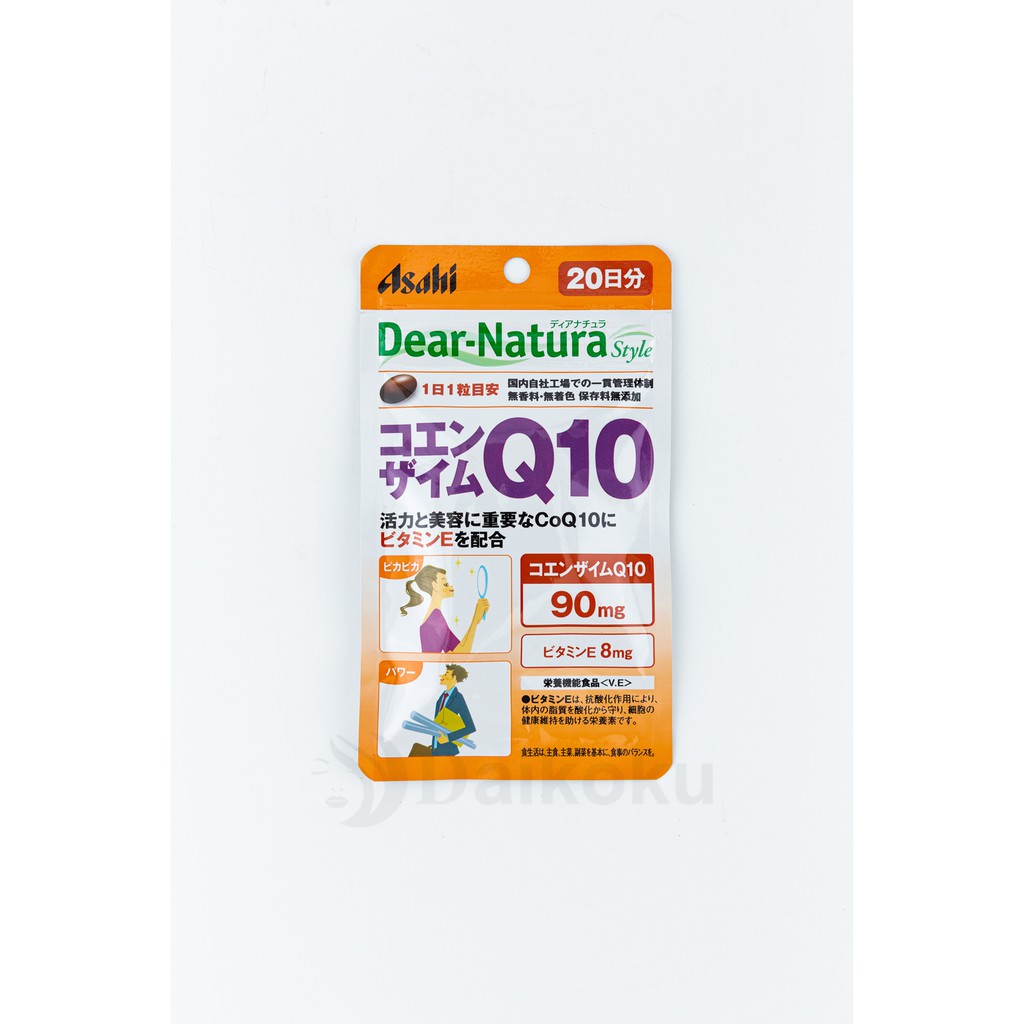 Asahi Dear Natura Co Q10 90 mg + Vitamins E 8 mg 20 Days 20 Capsules
