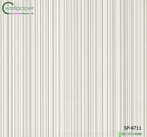 วอเปเปอร์ติดผนังลายทางเล็กสีเขียว-น้ำตาล