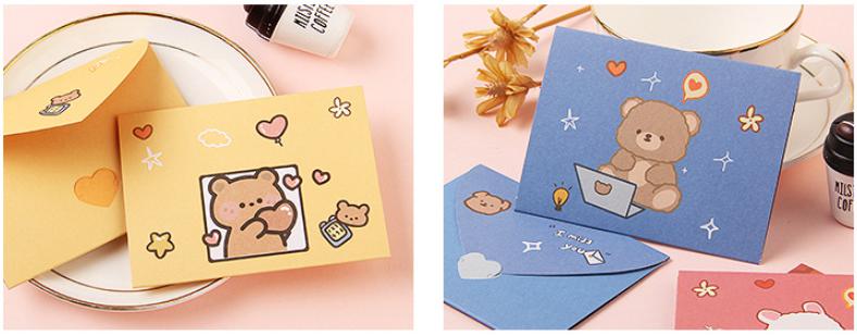 💌การ์ดอวยพรรูปทรงจดหมาย Happy Cartoon 9.6x7.2cm📌เลือดลาย ราคา 3 บาท✔️พร้อมส่ง Ohwowshop จดหมาย การ์ด สวยงาม การ์ดอวยพร