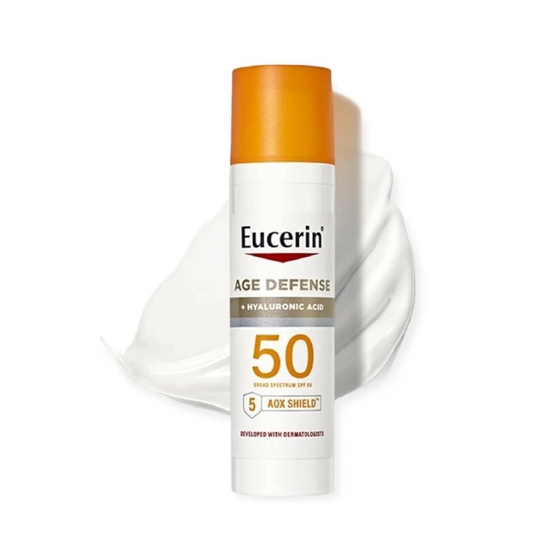 Eucerin Sun Age Defense SPF 50 Face Sunscreen Lotion with Hyaluronic Acid 75 ml.