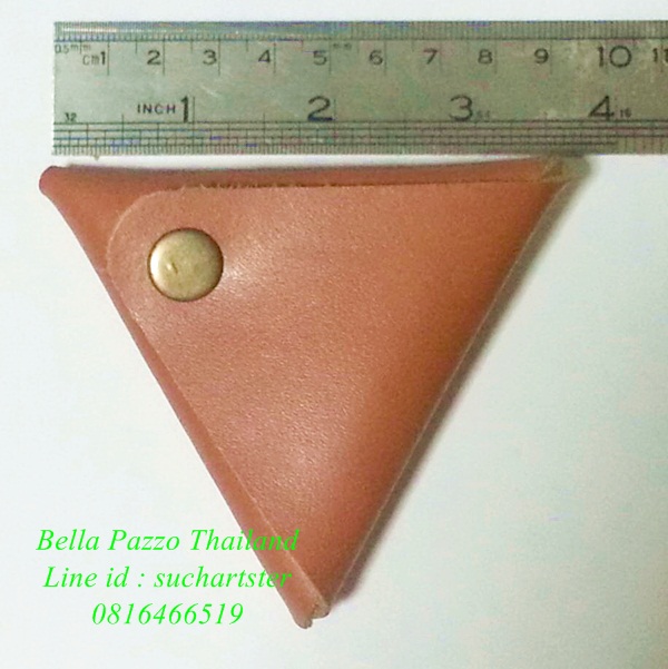 กระเป๋าใส่เหรียญทรง3เหลี่ยมเปิดได้2หน้า