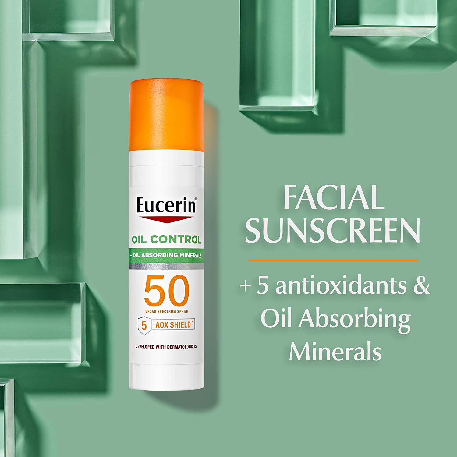 Eucerin Sun Oil Control SPF 50 Face Sunscreen Lotion with Oil Absorbing Minerals 75 ml.