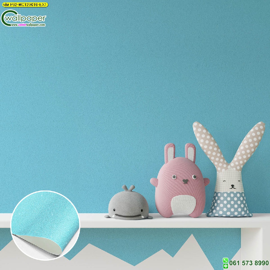 วอลเปเปอร์ติดผนังลายสีฟ้า